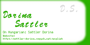 dorina sattler business card